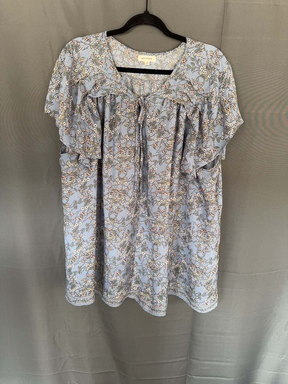 Max Studio Women's Floral Print Flutter Sleeve Blouse Size 3X